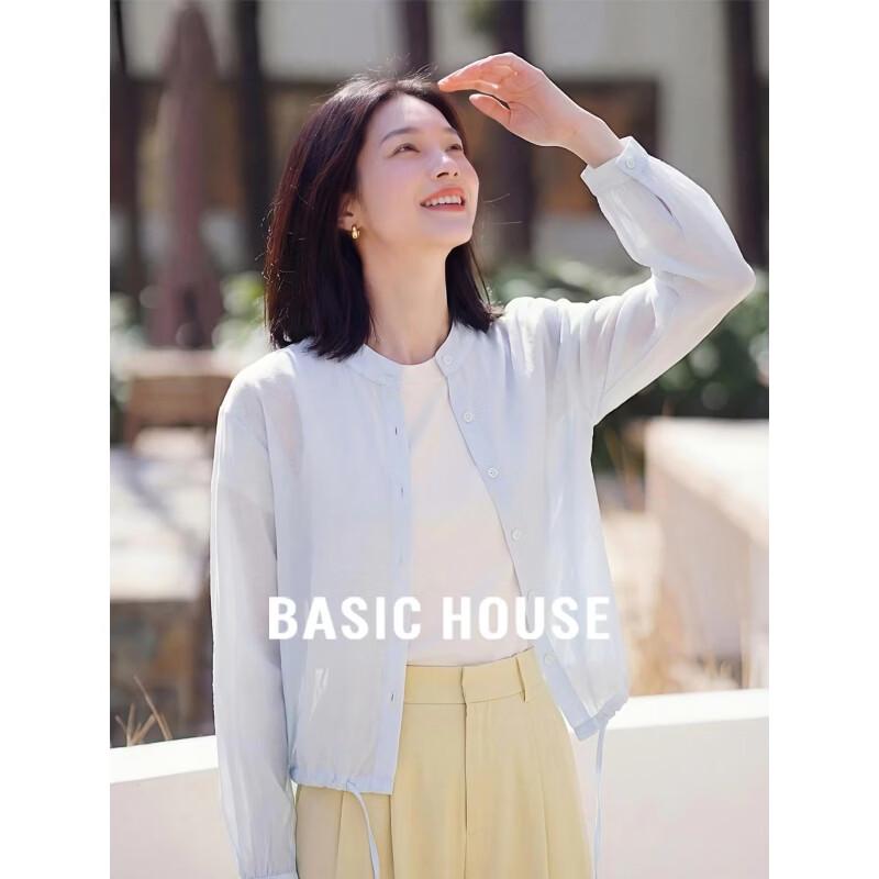 Basic House Women s Tencel Blend Sun Protection Long-Sleeve Shirt M