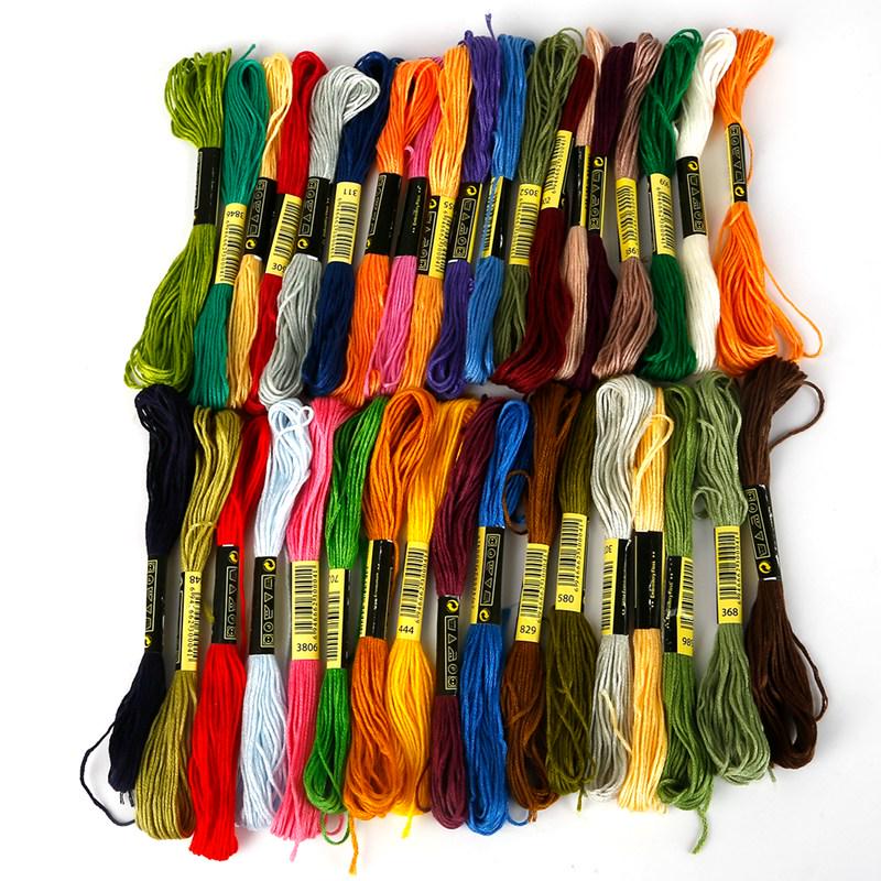 Weißer Blume Baumwollstickgarn: 6-fädiges Kreuzstich-Bastelpaket