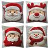 1-10PCS Christmas Pillow Cover Snowman and Reindeer Digital Print Sofa Cushion for Home Office and Living Room Holiday Decor