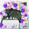 Kolorowe tęczowe balony Garland Arch zestaw ślub jednorożec dekoracje na przyjęcie urodzinowe dla dzieci Baby Shower urodziny lateks
