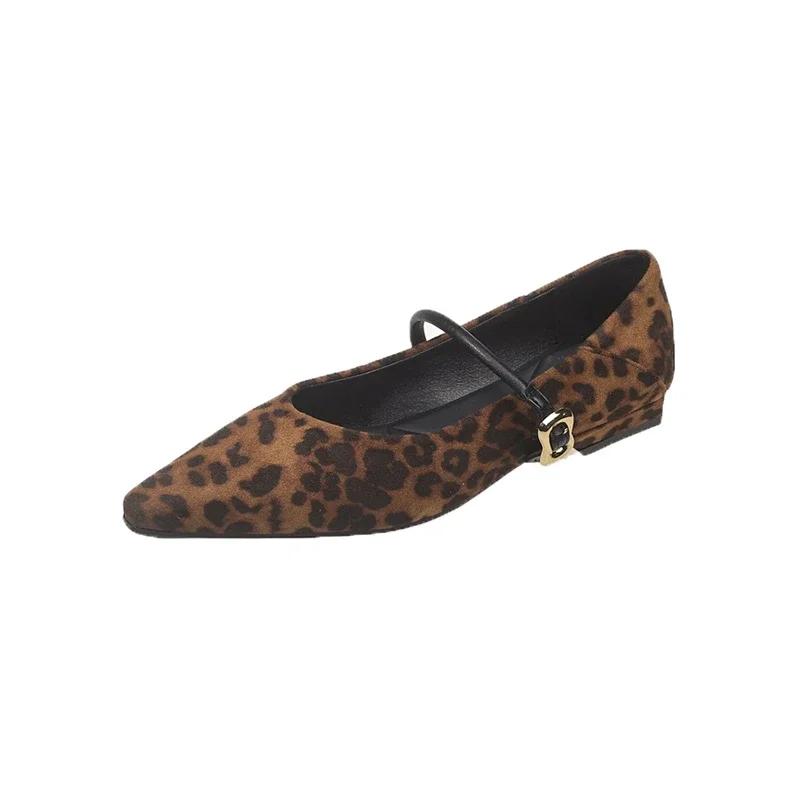 Ladies Shoes On Sale 2025 Fashion Spring New Women's Pointed Toe Buckle Strap Flats Outdoor Shallow Soft Bottom Woman Shoes