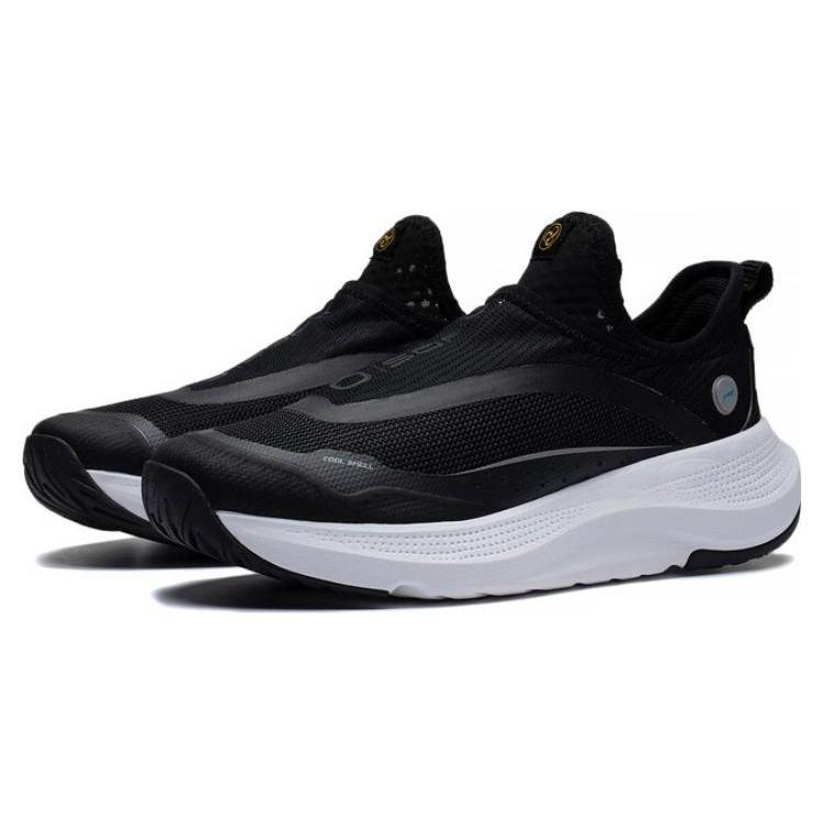 Li Ning SOFT GO Reflective Slip Resistant, Abrasion Resistant, Breathable Low top Casual Shoes Women's Black AGLT106-2
