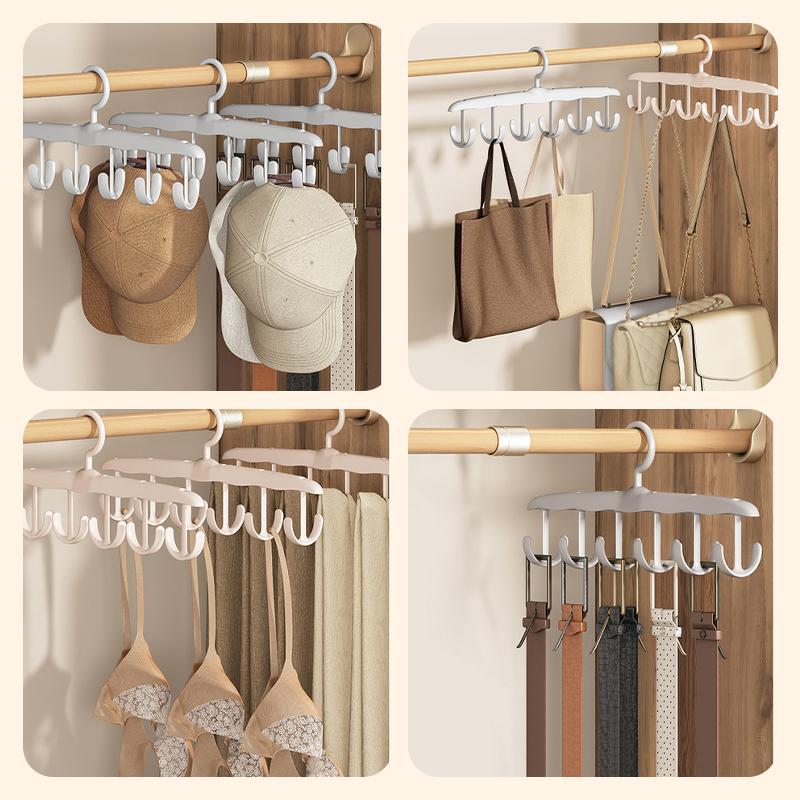 Multifunktionale Kleiderbügelständer unterstützen das kreisförmige Trocknen von Schals und Socken aus Kunststoff und sind Aufbewahrungsregale für Krawattengürtel und BHs