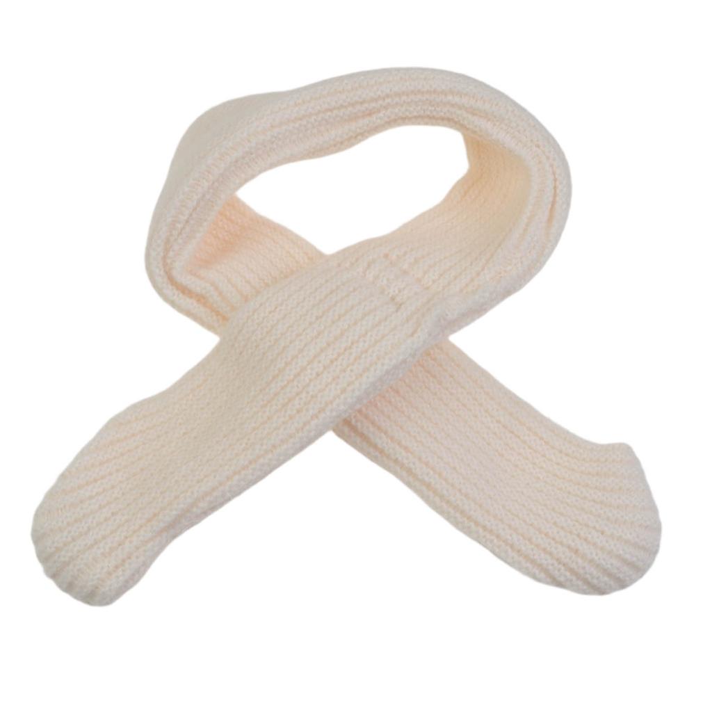 Children Cross Knit Scarf, Soft Solid Color Kids Winter Neck Warmer, Toddler Neck Collar Scarf