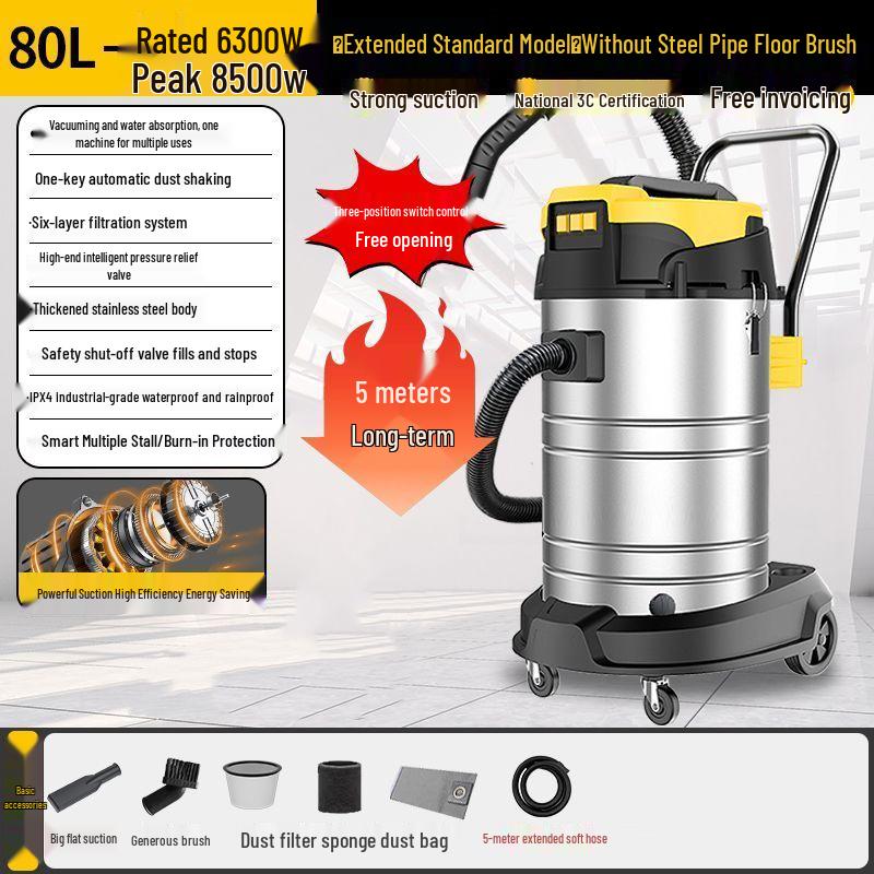 High-Power Industrial Vacuum Cleaner for Home and Car – Carpet and Grout Cleaning