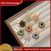 23MM French-Style High-End Colorful Rhinestone Flower Cufflinks Shirt Button Covers