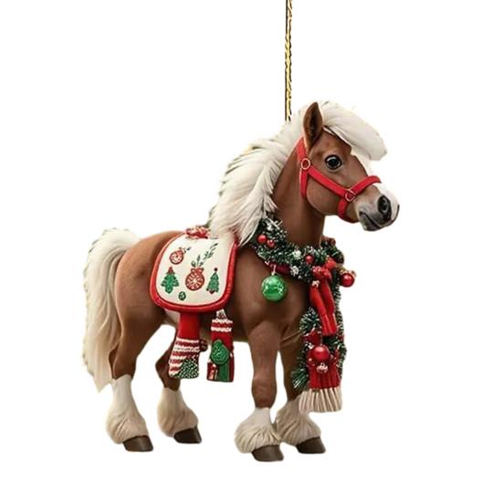 

Yousheng Лошадь Рождественское украшение 2D Акриловая Лошадь Украшения на Рождественскую елку Конный подарок для женщин Девушек Любителей лошадей B