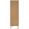 OLDEN Kleiderschrank Grau & Braun 76,5 x 53 x 172 cm Massivholz Kiefer