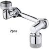 2 Pcs Universal Swivel Faucet Extender With Aerator &amp; 22/24mm Adapter, 360° Rotating Kitchen Sink Nozzle Attachment For Wash Basin