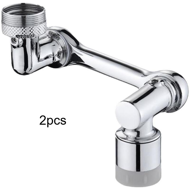 2 Pcs Universal Swivel Faucet Extender With Aerator &amp; 22/24mm Adapter, 360° Rotating Kitchen Sink Nozzle Attachment For Wash Basin