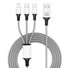 Car Emblem 3in1 Type C Lightning Micro USB Fast Charging Cable for Audi C5 C6 C7 A4 B6 B8 B7 A6 A3 A5 Q3 Q5 Q7 8P S3 S5 S1 S4 S2 RS3 RS4 RS5 RS6 RS8