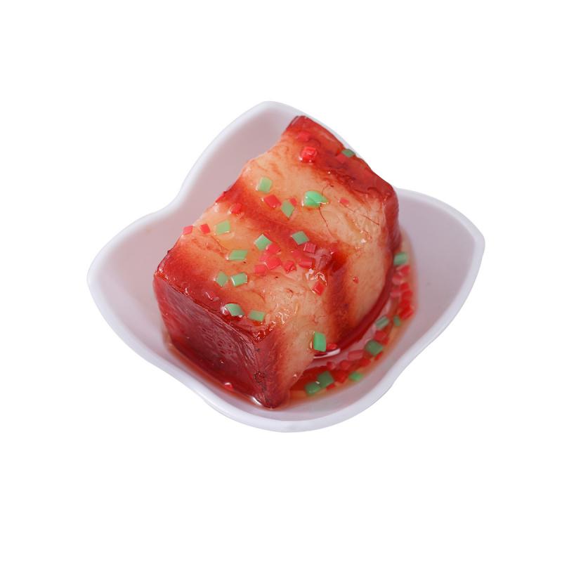 Mini Simulation Dish Plate Magnetic Refrigerator Sticker Creative Stir-Fried Fish Ball Pig Foot Chinese Style Sample 5pc/lot