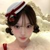 Cherry Bowknot Small Hat Hair Clip for Women Girl Sweet Beret Hat Head Accessory For Evening Party And Everyday Wear