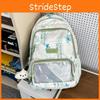 Large Capacity School Backpack With Ink Painting And Butterfly Print Design For Middle And High School Students