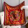 Luxury  Silk Scarf For Women Hijab Bandana Fashion 90*90Cm Square Scarves Handkerchief Design Shawl Wraps Echarpe Foulard