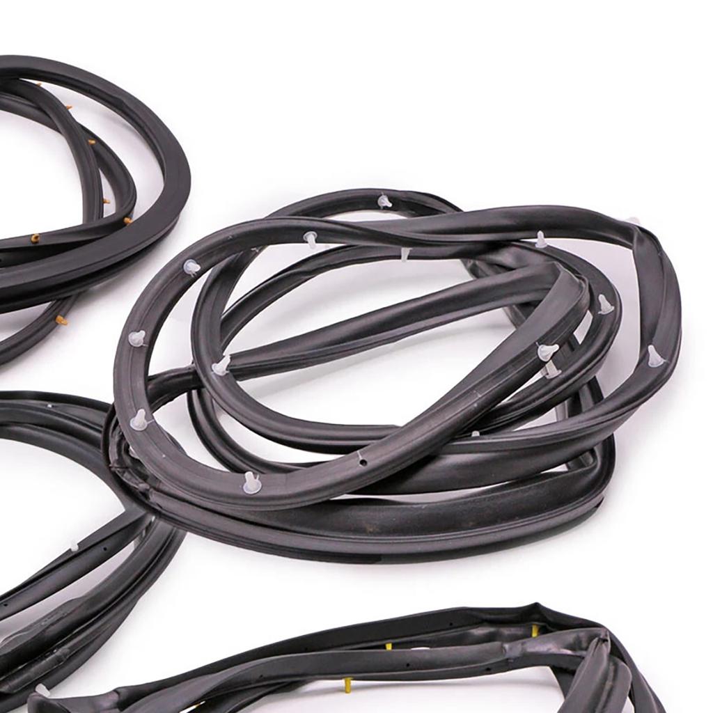 4PCS Front Rear Door Rubber Seal Weatherstrip For Nissan D22 Frontier 1998-2005