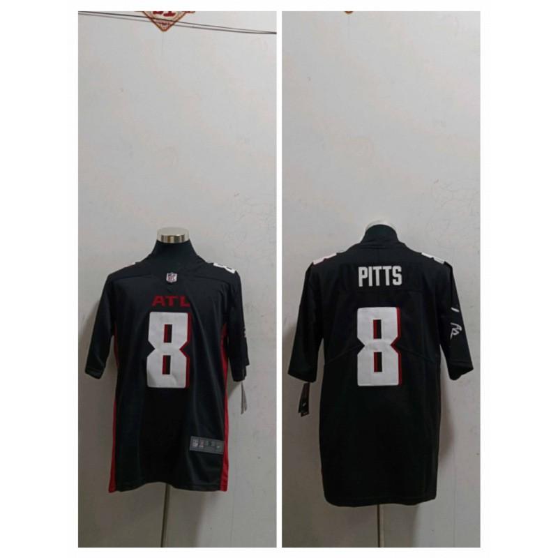 Mens NFL Atlanta Falcons Short Sleeve Baseball Tee Embroidered Team Jersey Sportswear Cotton Fan Apparel