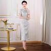 High-end silk cheongsam summer women's 1011 new daily retro new Chinese style mulberry silk dress slim fit
