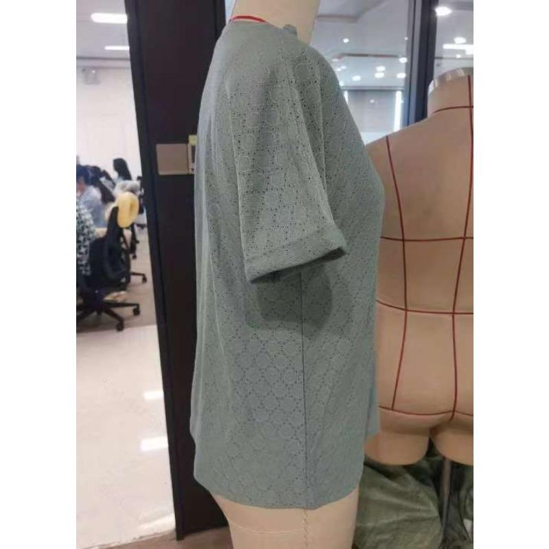 Women's Fashion Casual Solid Color Button V-neck T-shirt