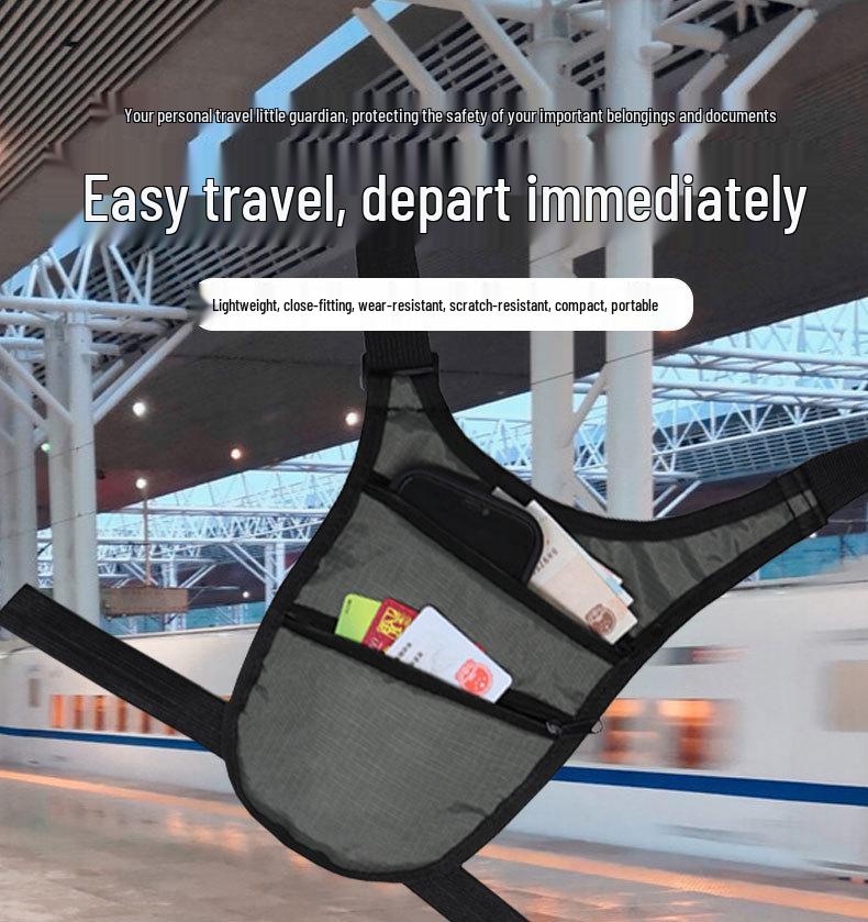 Unisex Anti-Theft Underarm Waist Bag: Close-Fitting, Invisible, Ideal for Travel, Documents, Money, and Running.