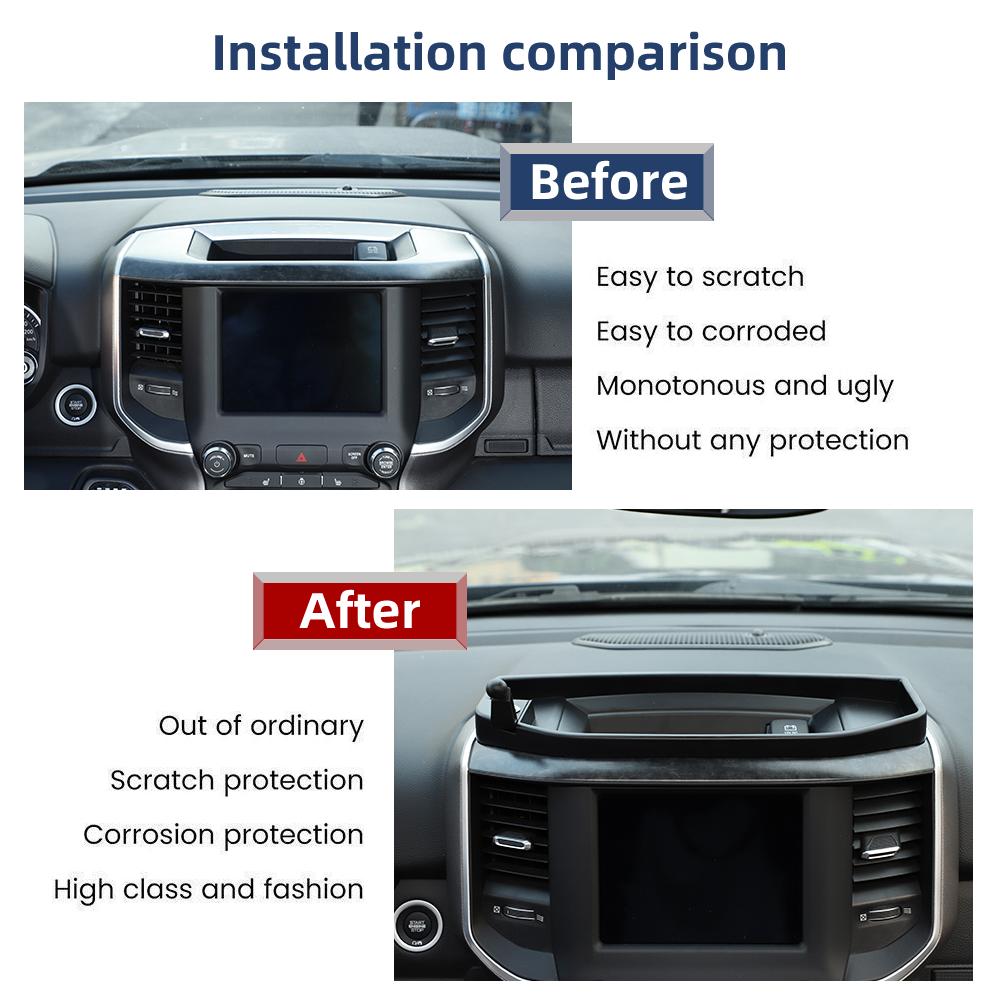Dash Mount Cell Phone Holder Storage Box Tray Kit For Dodge RAM 1500 2018-23 US