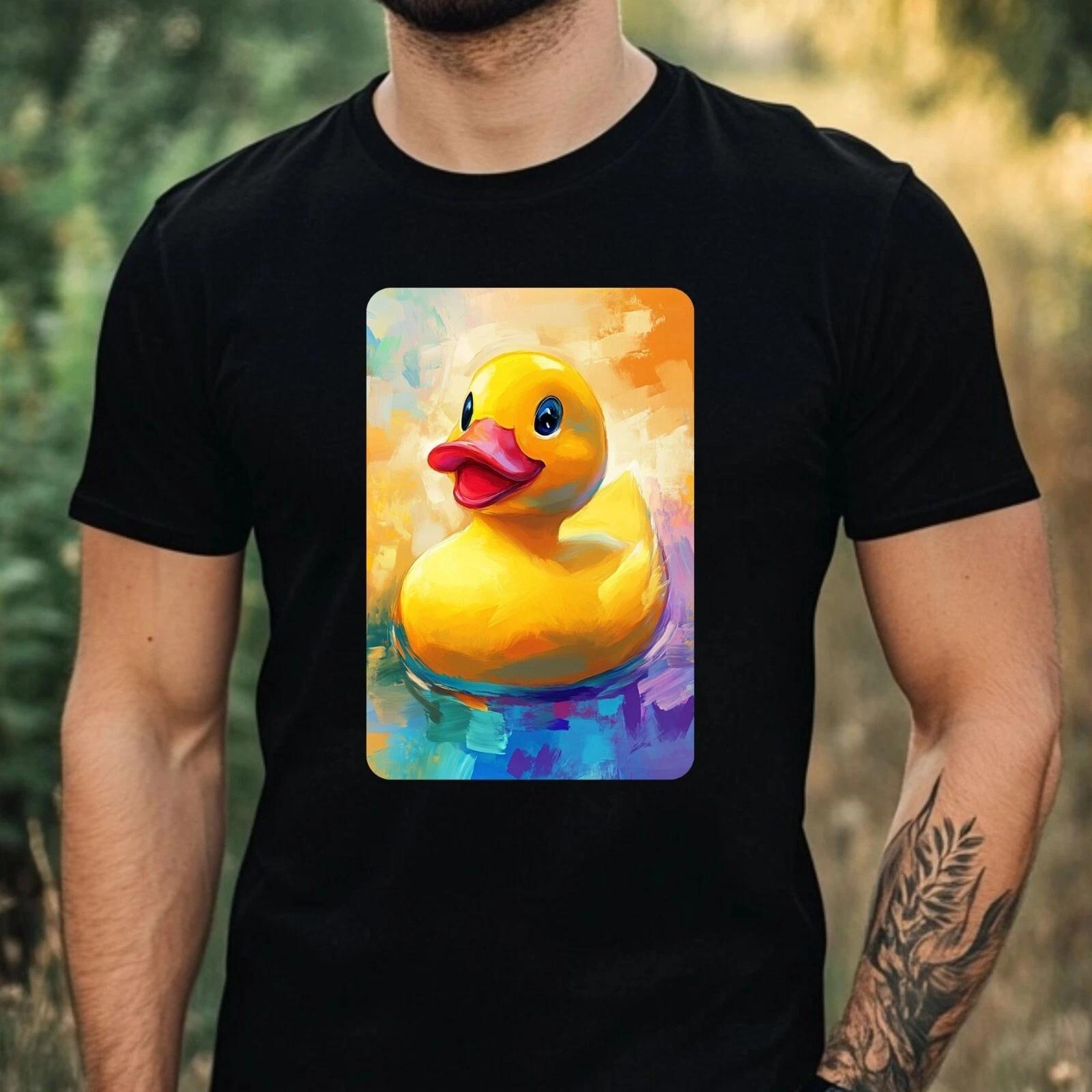 T-Shirt Herren Gummiente Portrait Motiv Baumwolle Größe XS bis 5XL XL