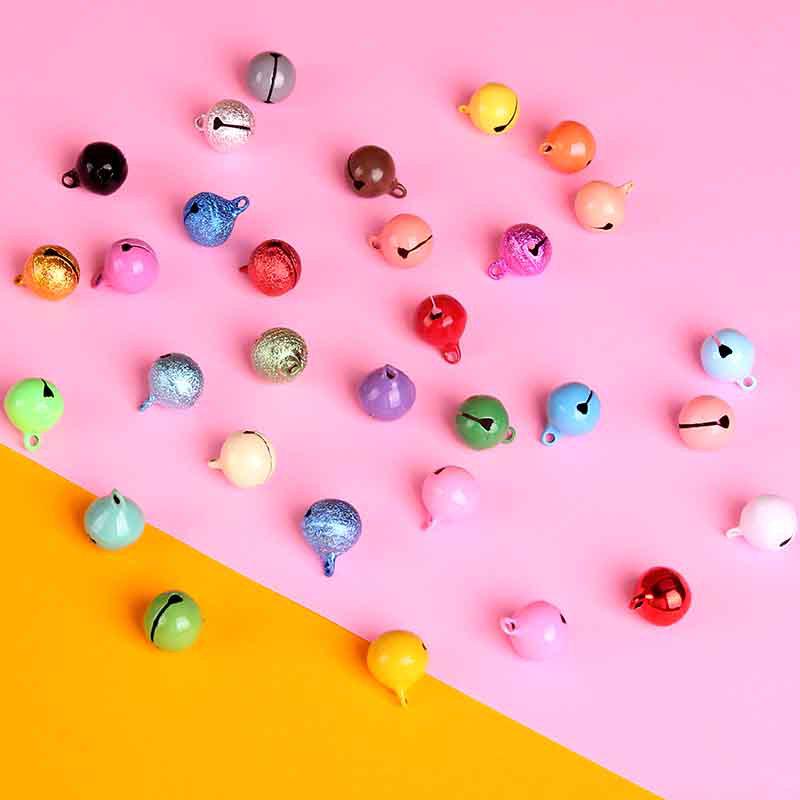 14mm Colorful Metal Bell Keychain & Pet Decoration Ornament