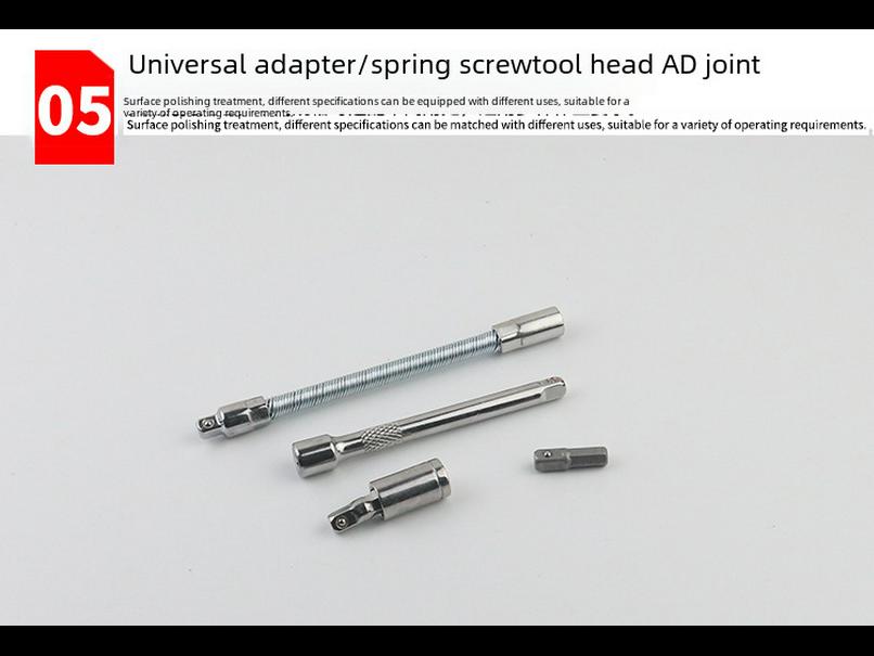 46-Piece Household Socket and Wrench Set for Auto Repair and Maintenance