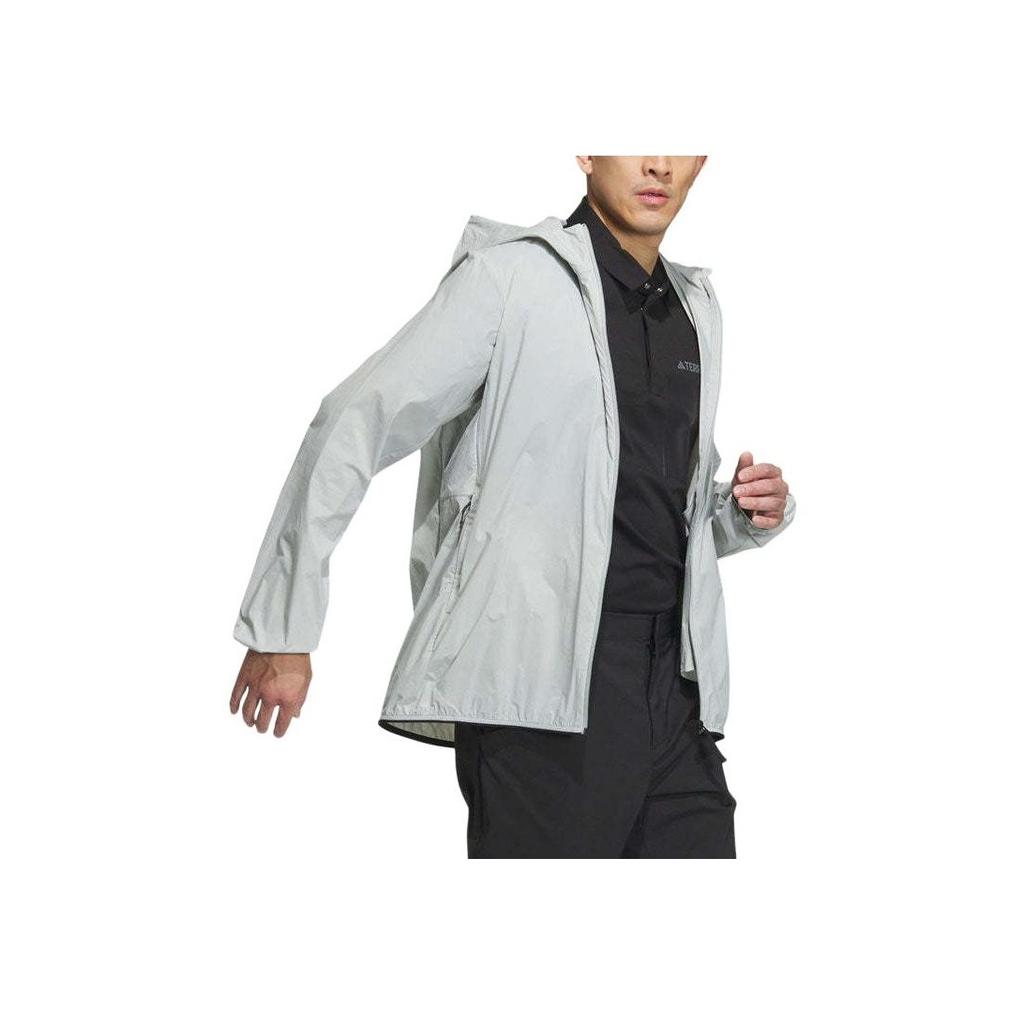 Adidas Wind.Rdy Hooded Sports Jacket Men Outerwear Silver-Grey IU2672