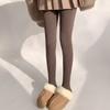 Women Vintage Slim Stockings Solid Color Thicken Ribbed Striped Pantyhose Tights