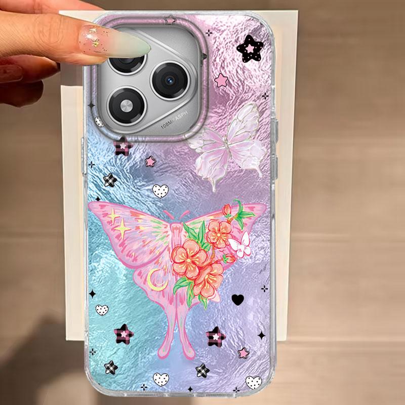 Hülle für Honor 400 Lite 200 Pro 200 Lite X9c X9a X8b X8a 5G Handyhülle Rosa Grün Schmetterling Farbverlaufsmuster Für Honor 200 Taschen