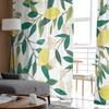 Citronová zeleň Květiny Žlutý přechod Ložnice Průhledné Průsvitné Závěsy Sváteční dekorace Okno Voál Tyl Závěs