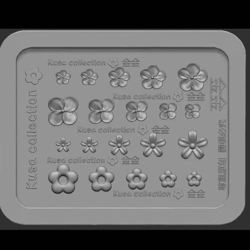 3D Silicone Nail Art Mold Cartoon Lace Rabbit Cute Small Flower Nail Art DIY Decoration Mold