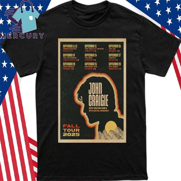 John Craigie 2025 Fall Tour Poster T-Shirt Unisex T-Shirt XXL