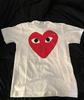 Comme Des Garcons CDG Play Red Heart T-Shirt White Authentic 100% Cotton Unisex T-Shirt