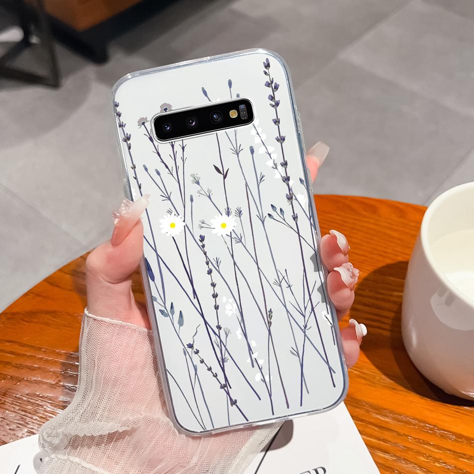 For Samsung S10 Lite Plus S10E Phone Case Creative Stamp Soft Clear Silicone Anti Drop Back Cover For Samsung Galaxy S 10 E Mask