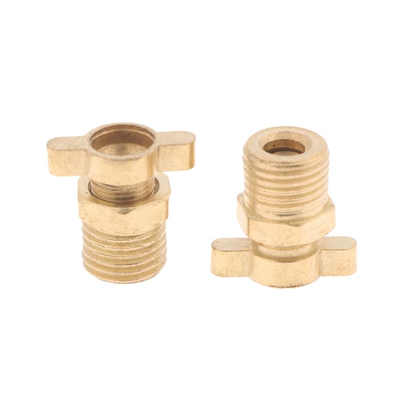3Pcs 1/4 Brass Air Compressor Drain Screw Air Compressor Drain Valve Replacement Set Fits For Screw Compressors Tools
