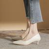 2025 Spring/Autumn Women's White Stiletto High Heels – Elegant and Comfortable