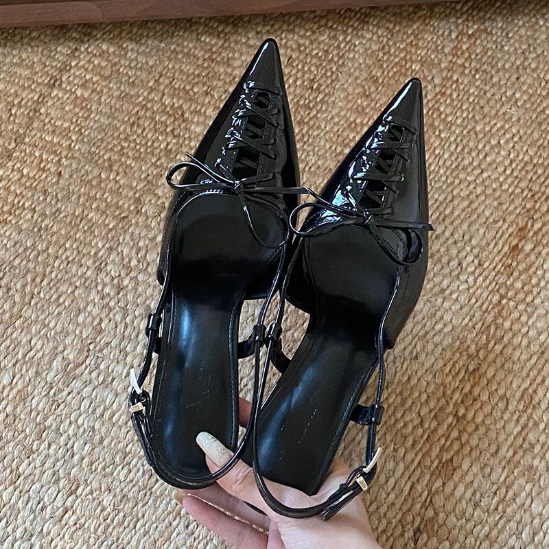 Fashion Blue Fashion Butterfly-Knot Pumps Ladies High Heels Shoes Female Pointed Toe Footwear Buckle Women Stiletto Heels Shoes 2025 New