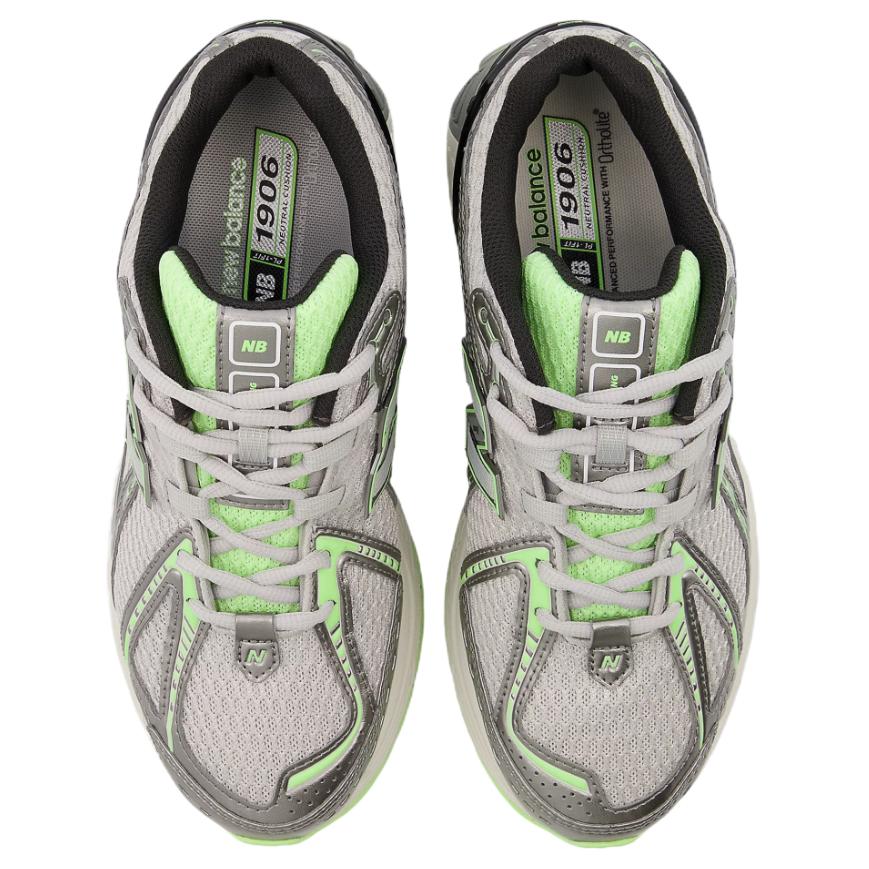 New Balance 1906R Mint Flash Unisex Sneakers Silver Dark-Silver-Metallic Lime-Leaf U1906RCQ
