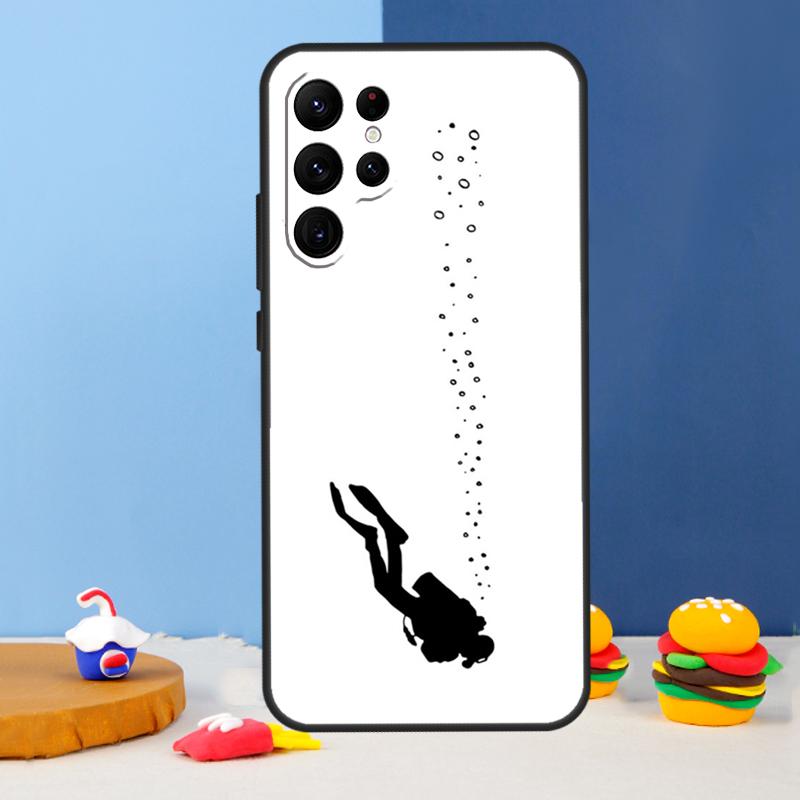 

Scuba Diver Diving Phone Case For Samsung Galaxy S25 Ultra S9 S10 S20 S22 S21 FE S23 Plus S24 Ultra Cover Coque Galaxy S21