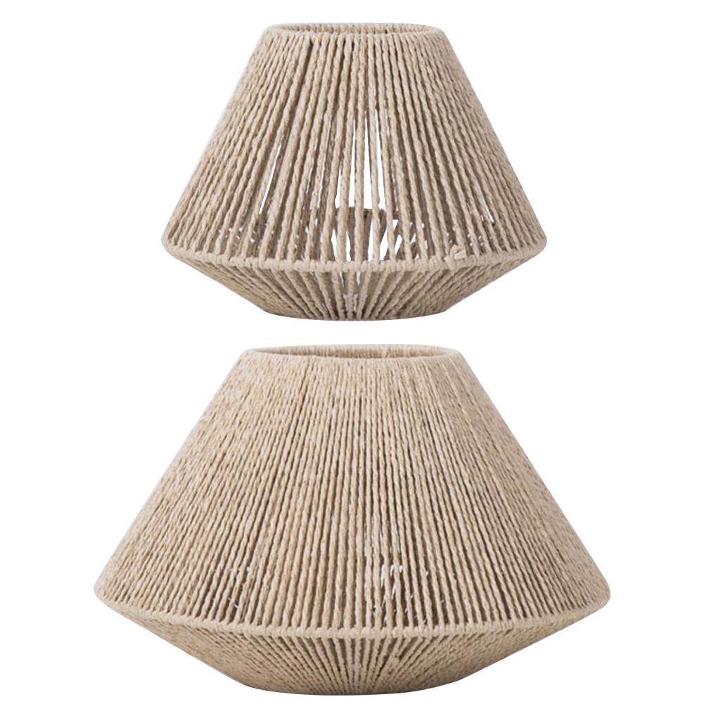 Woven Paper Rope Lamp Shade for Table Lamp Ceiling Fan Light Bulb Cover for Floor Light Lampshade for Bedroom Living Room Decor