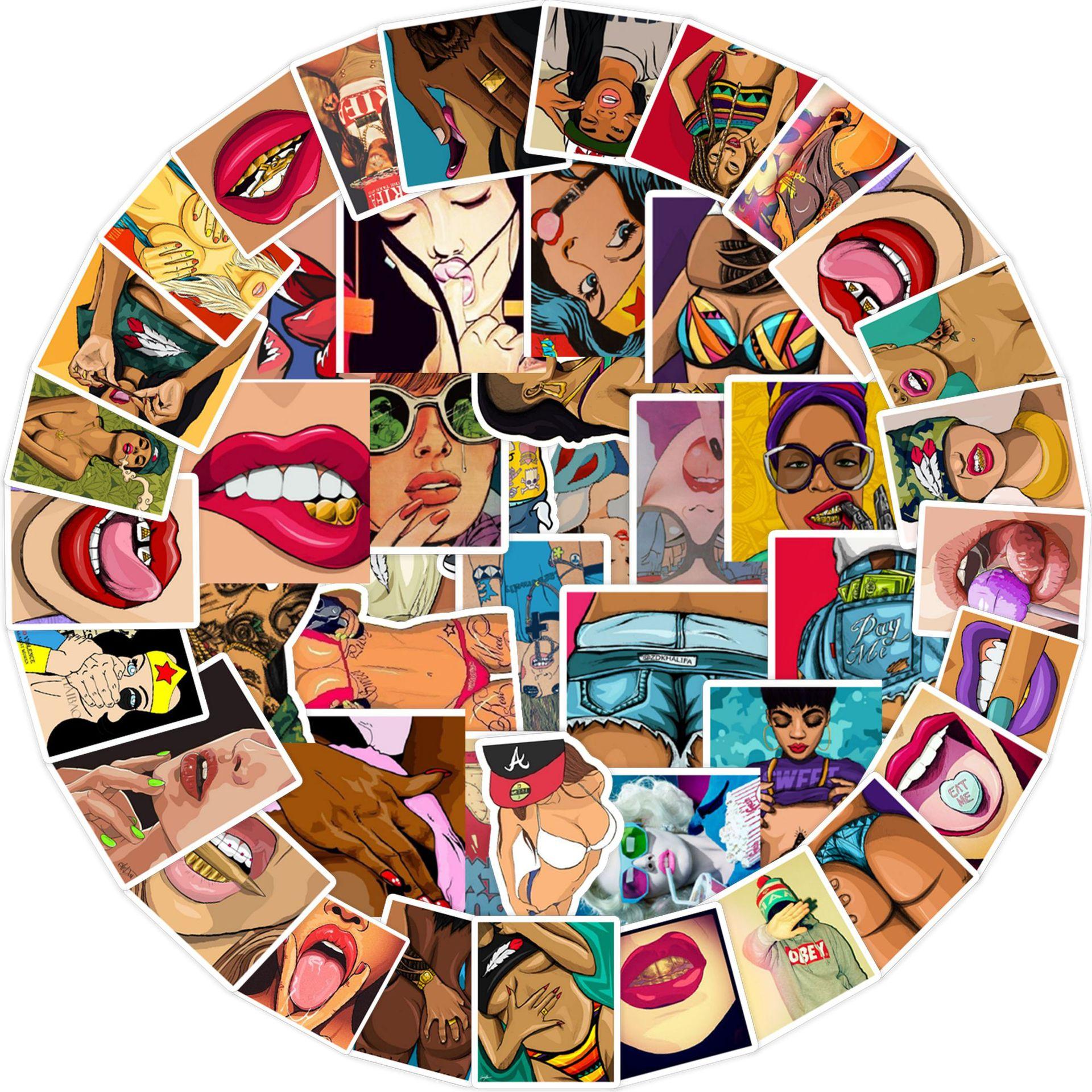 

47 Граффити Наклеек Наклейки для Украшения Автомобиля Мобильного Телефона Мотоцикла Водонепроницаемые Креативные Детские Мультяшные Наклейки для Скейтборда