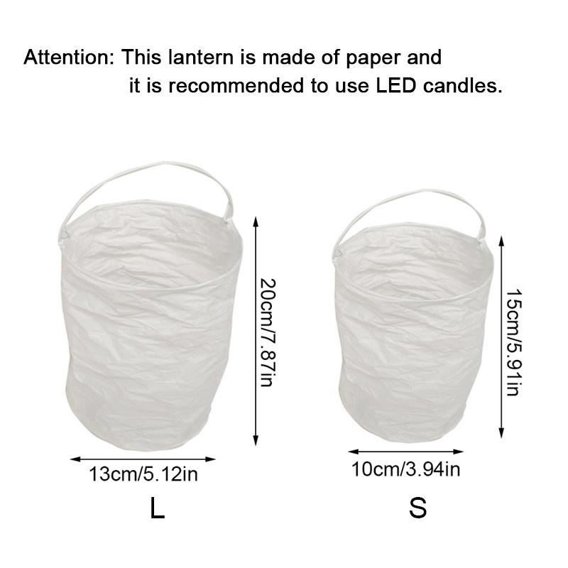 

1 шт. Фонарики для переноски Вечеринки Неводонепроницаемый Настольный декор Белый Праздничные украшения Бумажные фонарики с ручкой Свадьбы 2 размера 10x15cm белый
