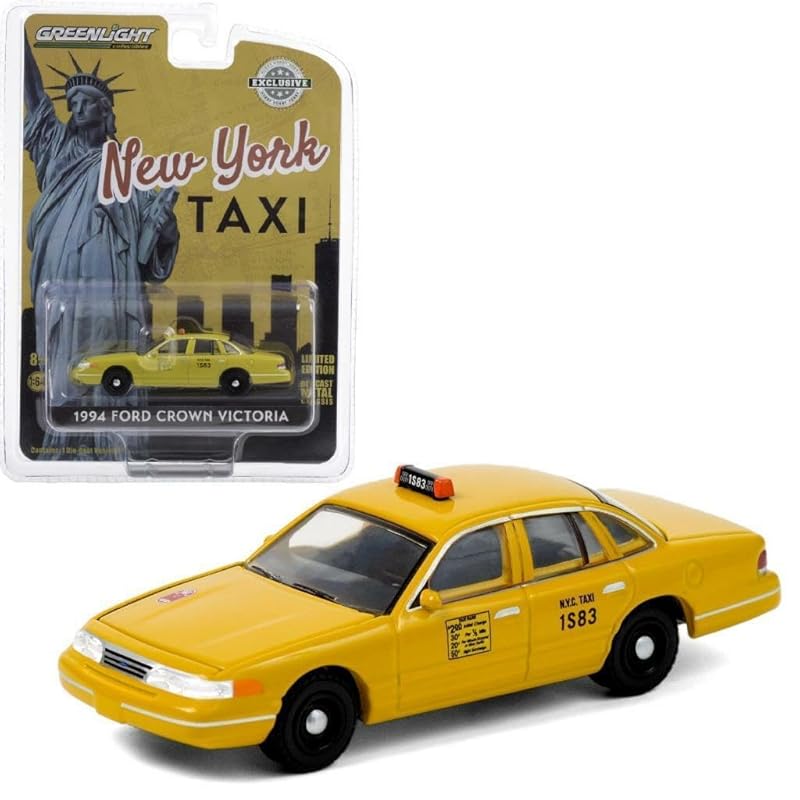 

green light 1/64 ford crown victoria NYC taxi GREENLIGHT CROWN VICTORIA TAXI mini car [product]