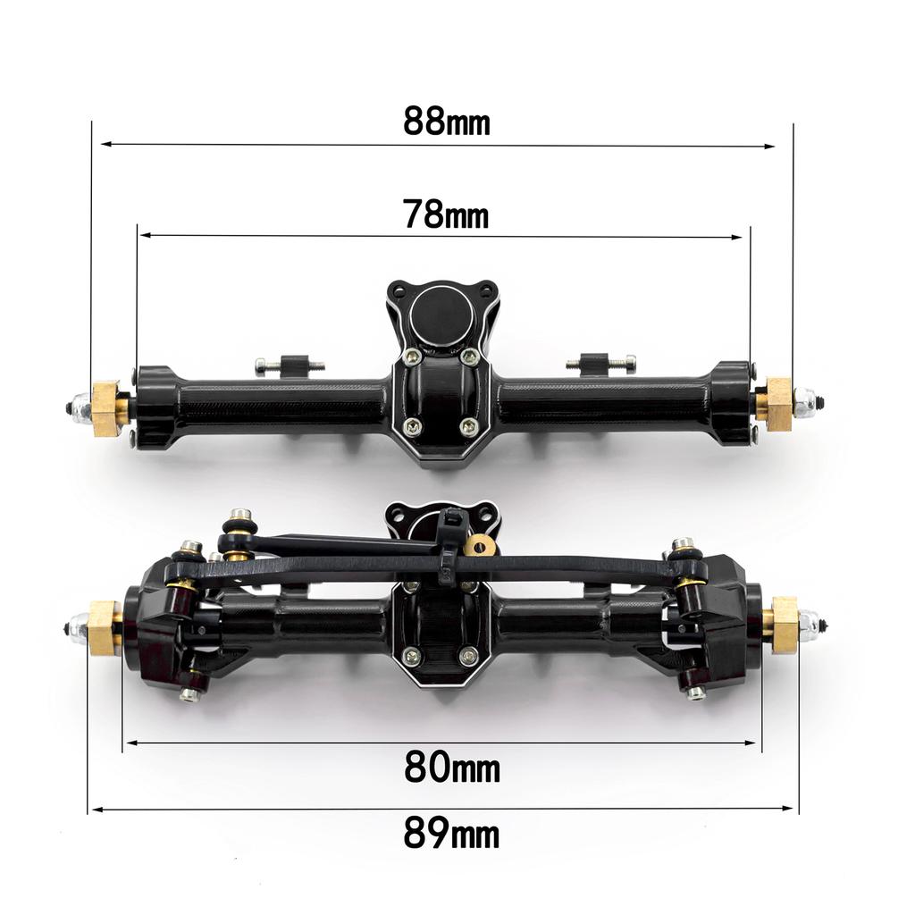 RC Car Front Axle Rr Axle Aluminum Alloy RC Axles Replacements for 1/24 al SCX24 90081 00005 C10 00006 00002 RC Car