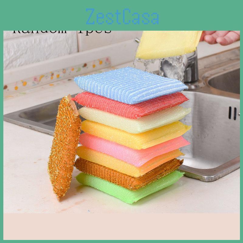 Versatile Dishwashing Brush For Effortless Cleaning With Soft Scouring Pad Design