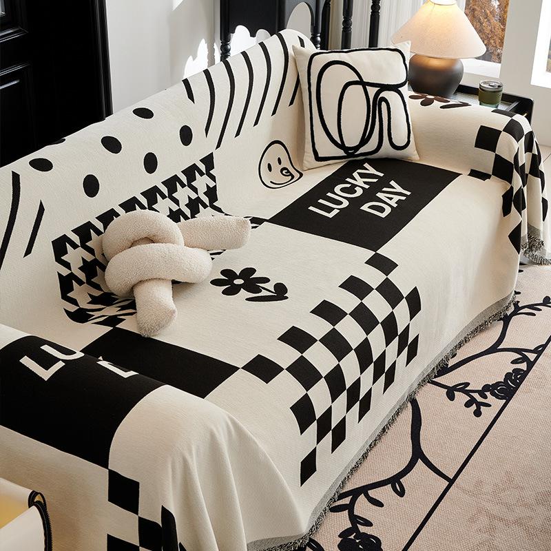 Deluxe Sofa Cover Full Cover Four Seasons Universal Chenille Cat Scratch Sofa Cover Modern Light Luxury Sofa Blanket