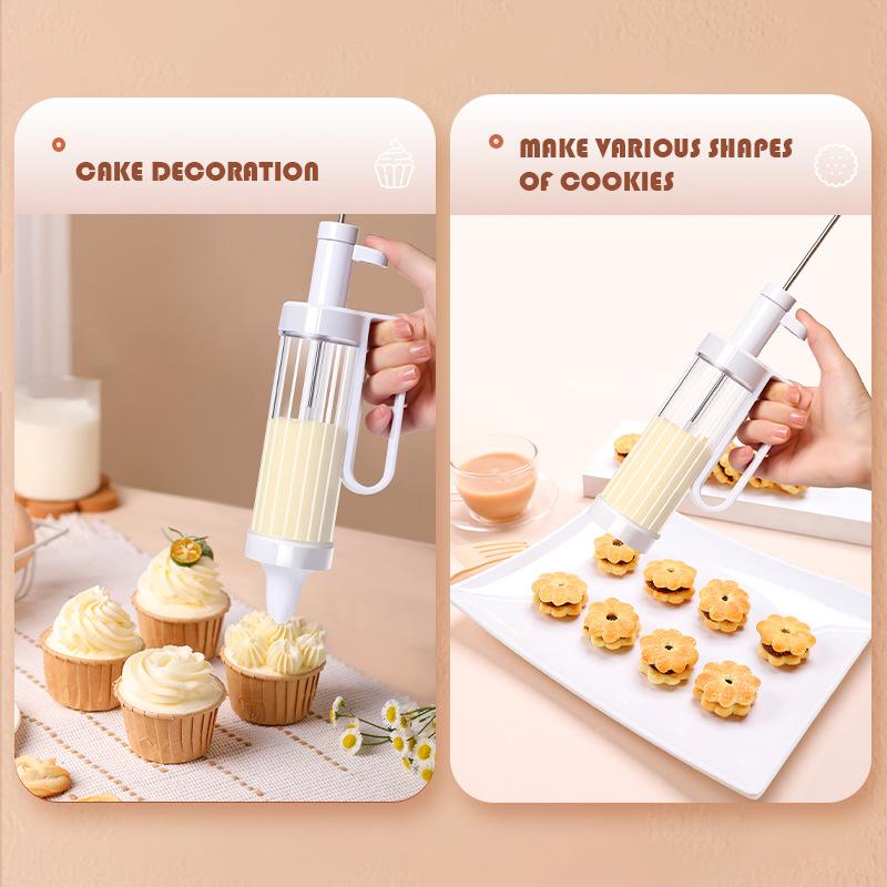 Cookie Gun Christmas Halloween Cookie Abrasives Piping Gun Full Solute Bean Baking Set Piping Nozzle Squeezing Flowers