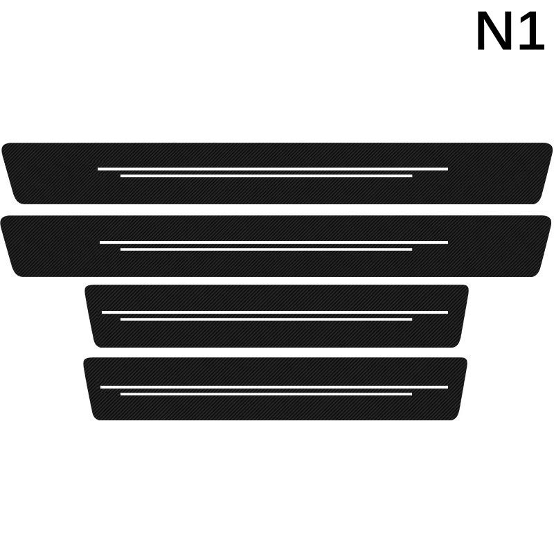 

Universal Imitation Carbon Fiber Pvc Car Door Sill Protection Strip Tough And Durable Decorative Car Sticker Accessories as the picture